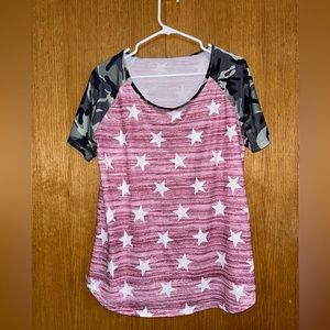 Shein Camo and stars shirt